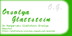 orsolya glattstein business card